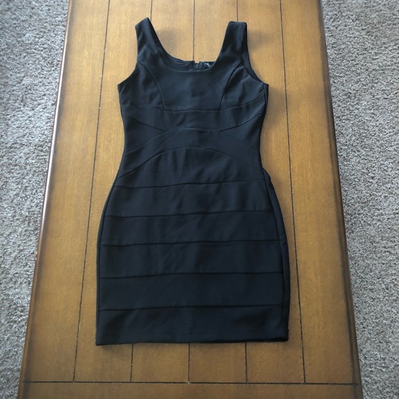 Ruby Rox Black Pleated Dress - Picture 1 of 7